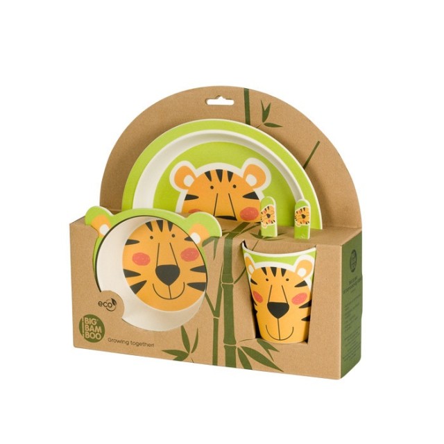 BIGBAMBOO SET ZA HRANJENJE OD BAMBUSA - TIGAR (5 DELOVA) - Online Apoteka BIGBAMBOO SET ZA HRANJENJE OD BAMBUSA - TIGAR (5 DELOVA)